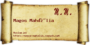 Magos Mahália névjegykártya